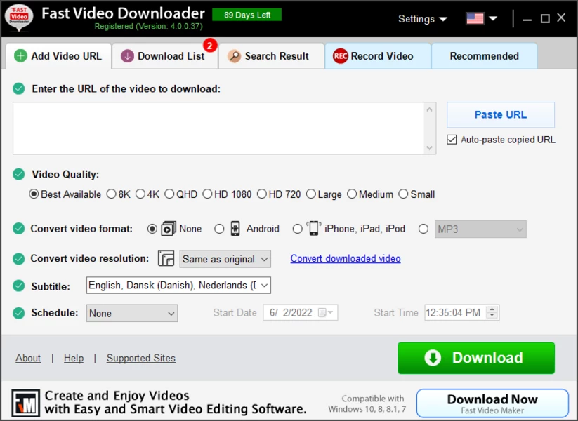 Fast Video Downloader 4.0.0.64 Crack + Registration Key Updated [2024]